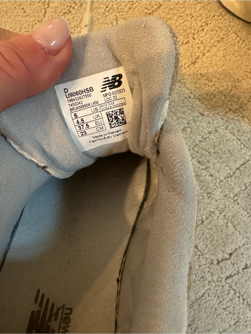 New Balance Neutral Tone Suede & Mesh Sneakers - Picture 5 of 5